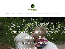 Tablet Screenshot of chippewaanimalclinic.com